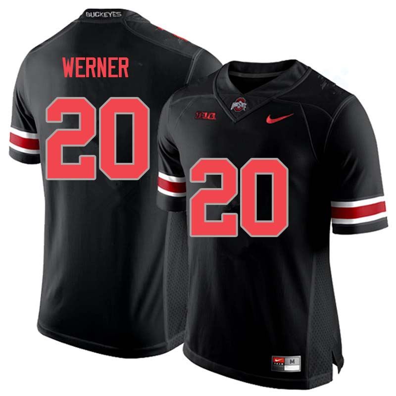 Ohio State Buckeyes #20 Pete Werner College Football Jerseys Sale-Blackout